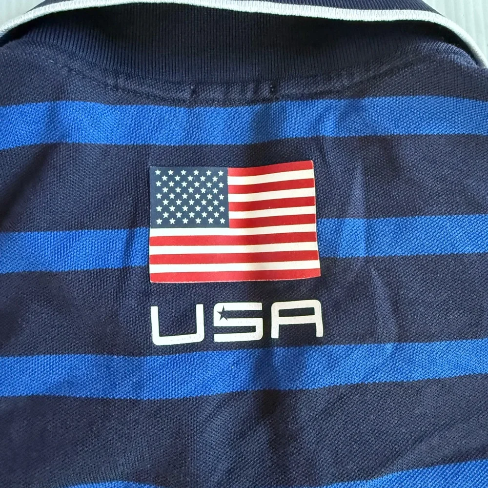 Ralph Lauren‎ Polo Golf Shirt Men’s Medium  Performance USA Cup 2016 USA16